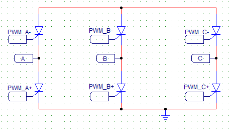 Esquemático del circuito de potencia